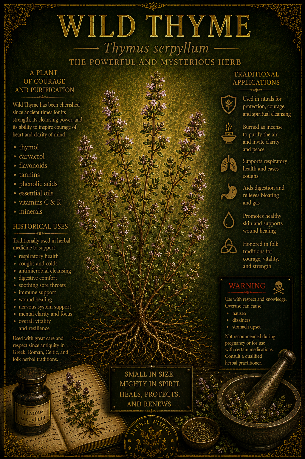 Wild thyme medicinal herb